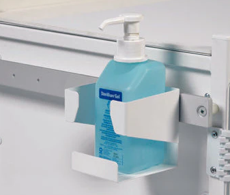 Vista Trolley Alcohol Gel Bottle Holder - Includes Medi-Rail