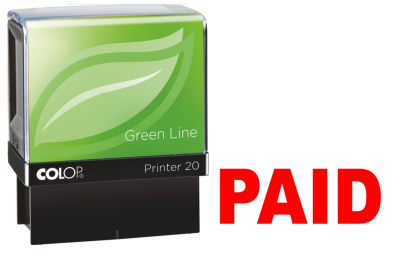 Colop Printer 20 PAID Self-Inking Stamp Red