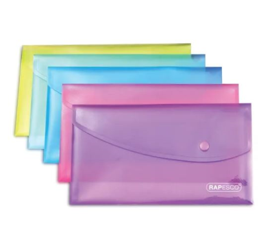 Rapesco Popper Wallets A5, Assorted