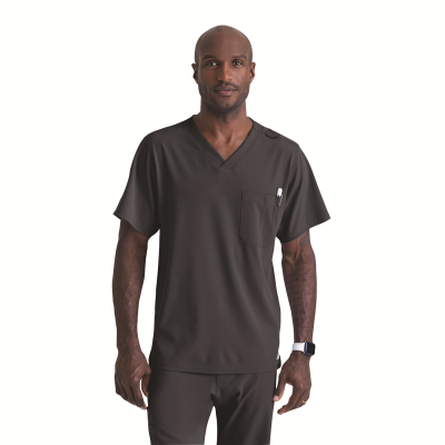 Skechers Unisex V Neck Scrub Top Pewter XS