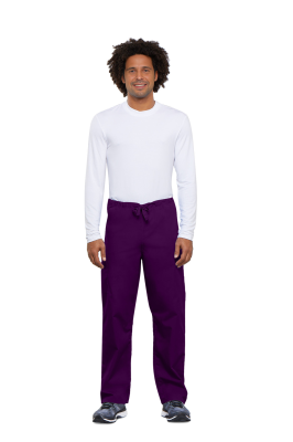 Cherokee Unisex Drawstring Scrub Trousers Eggplant XXS