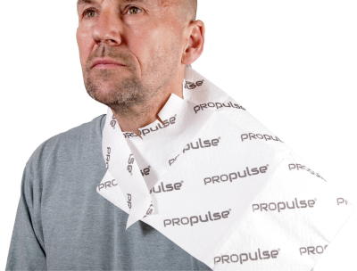 ProPulse® Ear Irrigator (Purple Lid) and Accessories ProTect Waterproof Shoulder Cape