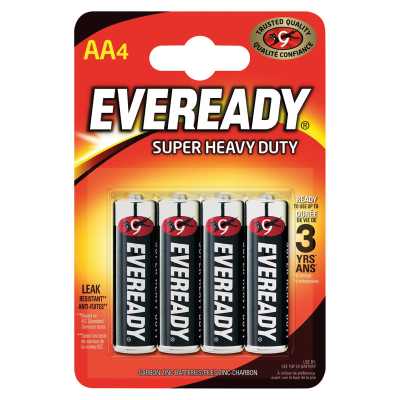 Eveready Super Heavy Duty Batteries AA Batteries