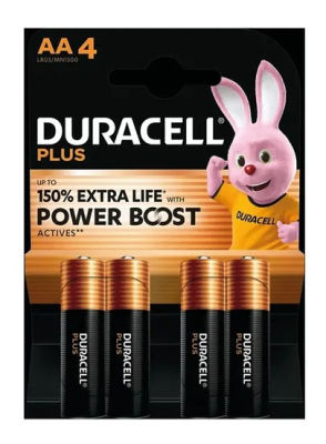 Duracell Plus AA Battery Alkaline 150% Extra Life Power Boost